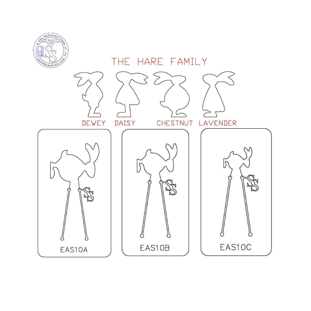 PANCAKE DIE EAS10 THE HARE FAMILY CHESTNUT